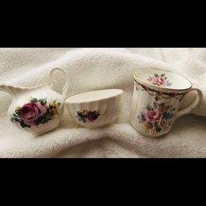 British Tea Cup, Sugar Bowl, Creamer